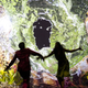 Live singers interact with characters and events on 3D film in Michel van der Aa’s “Sunken Garden.”